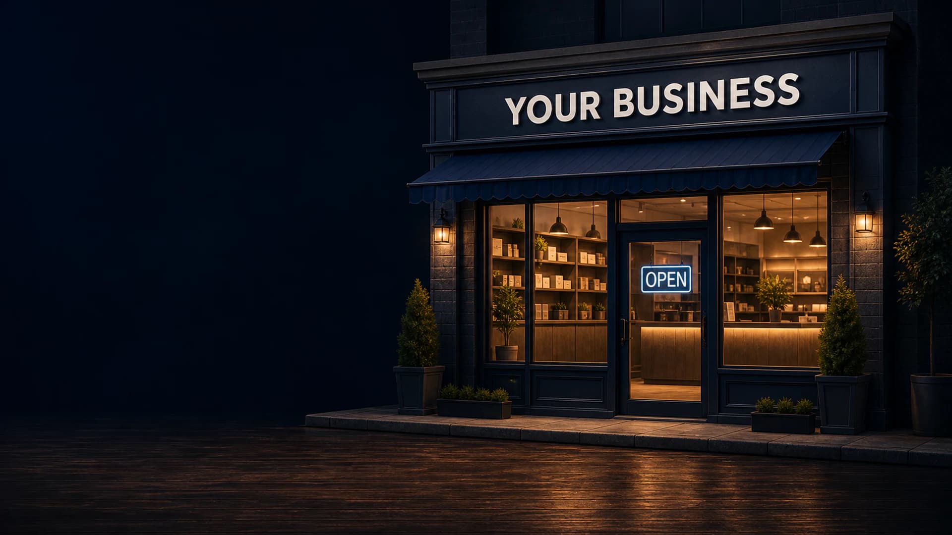 A welcoming local business storefront ready to grow online